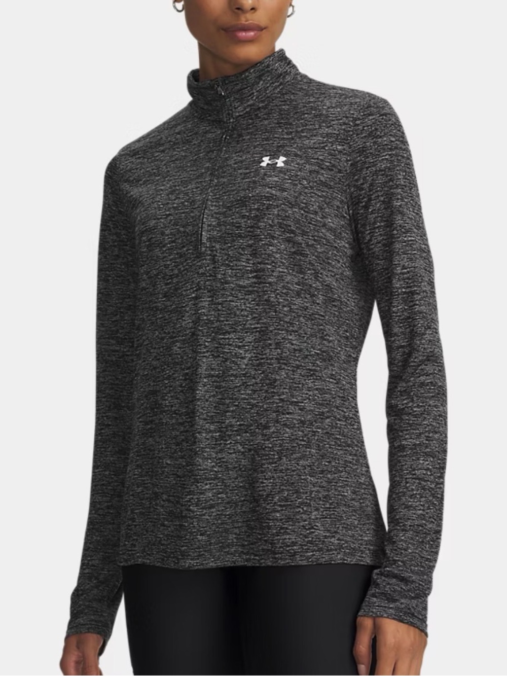 Under Armour Tech™ Twist Women's ½ Zip Long Sleeve Heather Grey Keep Cool Medium